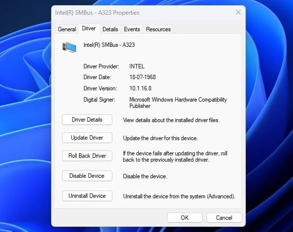 INTEL SM Bus Driver Latest Version