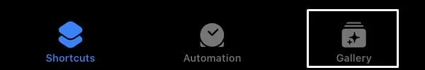 Open Shortcuts Gallery on iOS