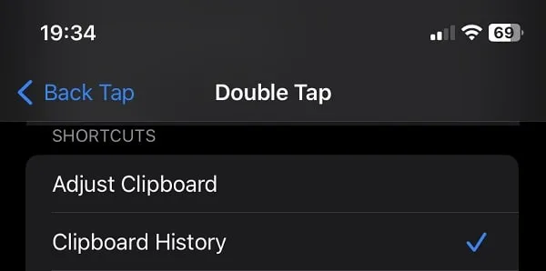 Select Clipboard History Shortcut
