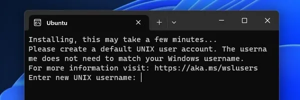 WSL 2 Ubuntu Installed on Windows 11