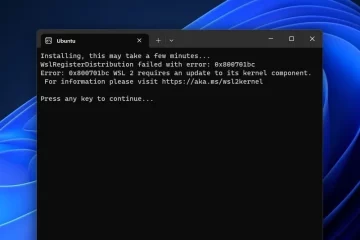 WSL 2 requires an update to its kernel component