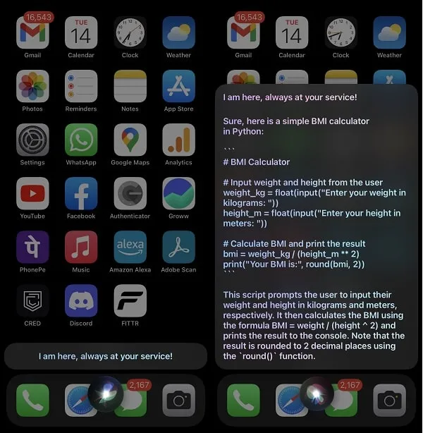 Ask anything to ChatGPT on iPhone using Siri