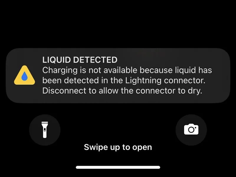 Liquid Detected in Lightning Connector iPhone