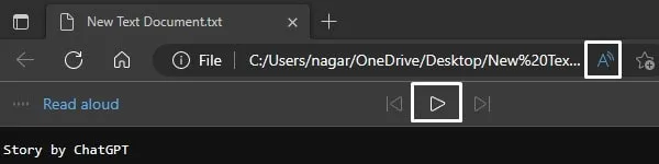 Play Read Aloud to Convert Text to Audio