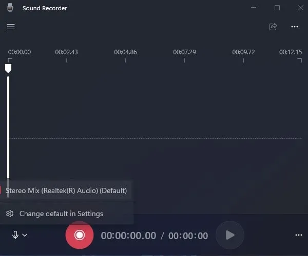 Select Stereo Mix and Record Sound