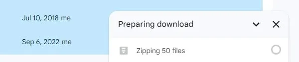 Google Drive creating zip file