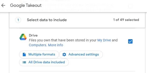 Select Google Drive