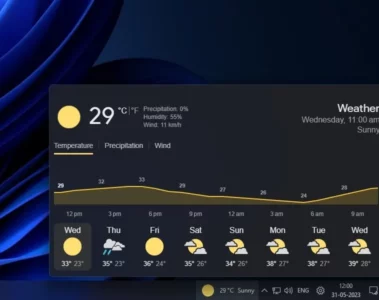 Chnage Windows 11 Weather Widget Position