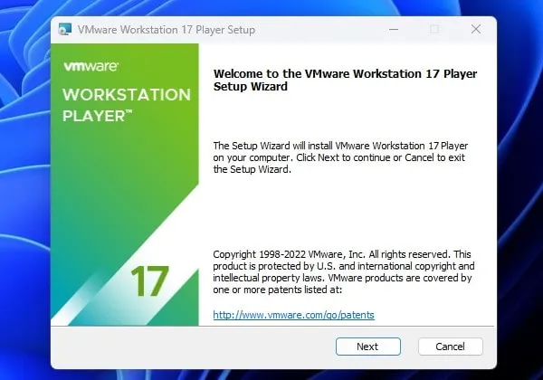 Install VMware Workstation Player