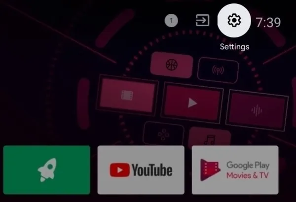 Open Android Smart TV Settings