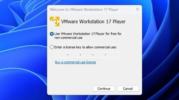 Use VMware Workstation Player for Free