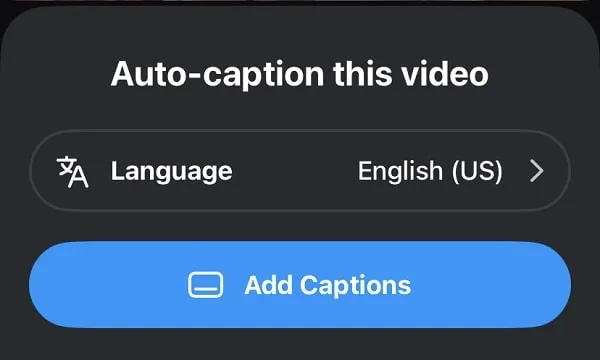 Add Captions to video