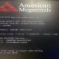 American Megatrends showing on startup