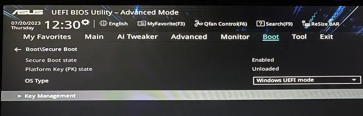Enable Windows UEFI Mode to fix American Megatrends showing on startup