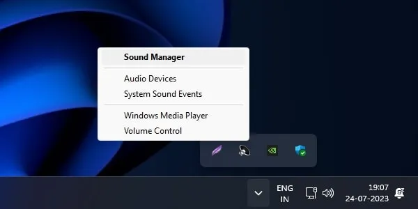 Open Realtek HD Audio Manager