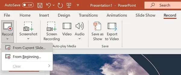 Record PowerPoint Slideshow with Webcam and Mic