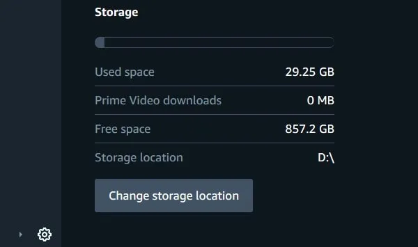 Change Prime Video Storage Location