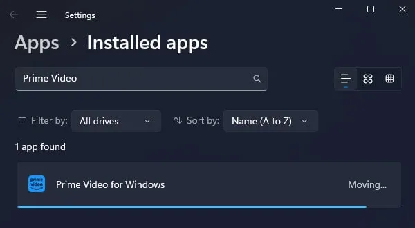 Changing Prime Video Download Location on Windows