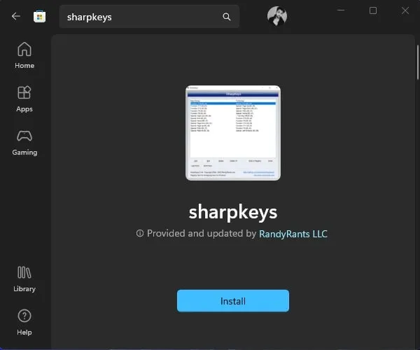 Install SharpKeys on Windows 11