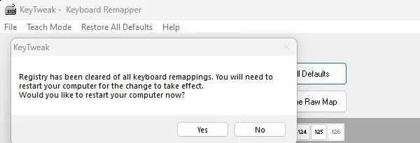Restart your Computer to Enable Keyboard Key