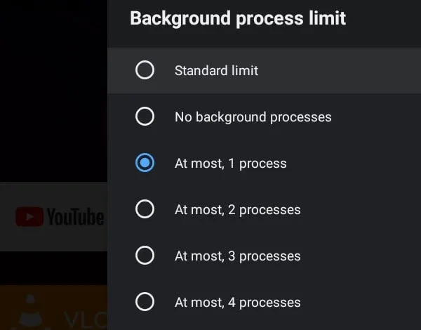 Set Background Process Limit to Make your Android TV Faster