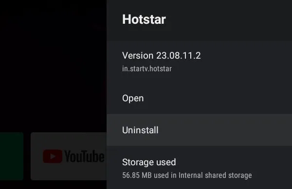Uninstall Apps from your Android TV