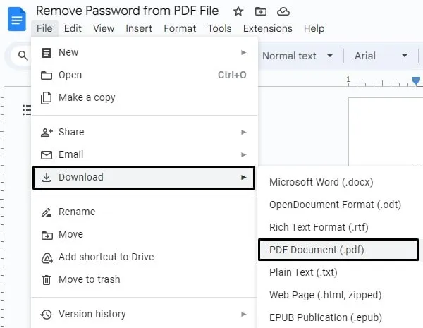 Download Password Unlocked PDF Document
