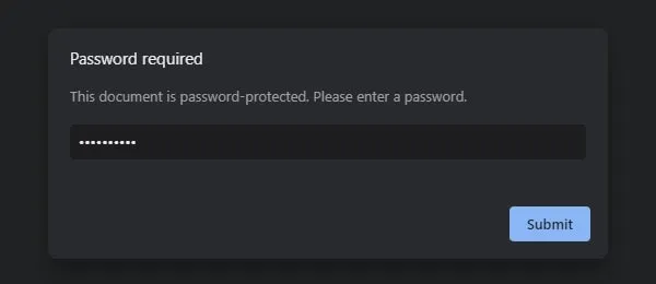 Enter PDF File Password
