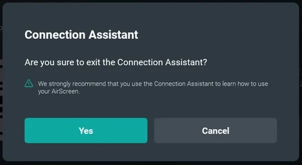 Close Connection Assistant in AirPlay