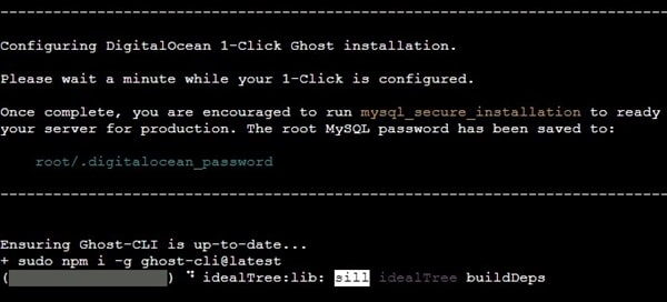 Digital Ocean 1 Click Ghost Installation