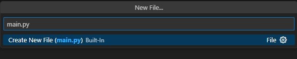 Create New Main Python File