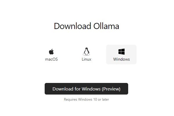 Download Ollama for Windows