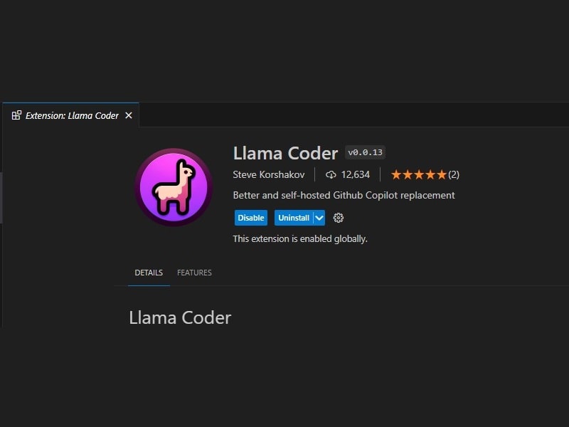 Install Llama Coder in VS Code