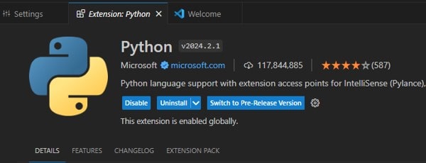 Install Python Extension