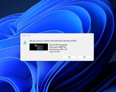 Enable Delete File Confirmation Dialog