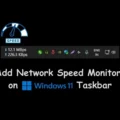 add Network Speed Monitor on Windows 11 Taskbar