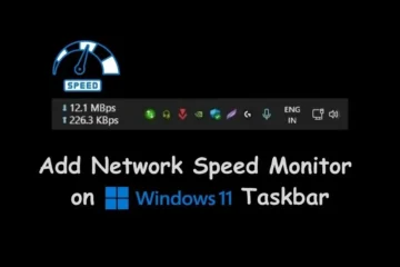 add Network Speed Monitor on Windows 11 Taskbar