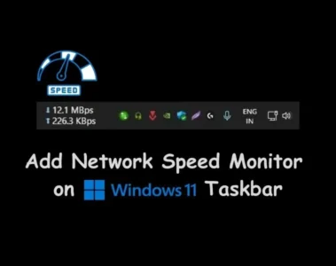 add Network Speed Monitor on Windows 11 Taskbar