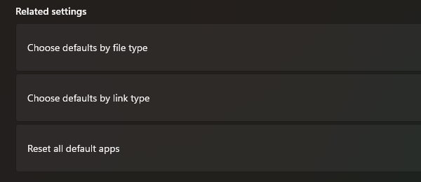 Choose defaults by file type Set Default Apps in Windows 11