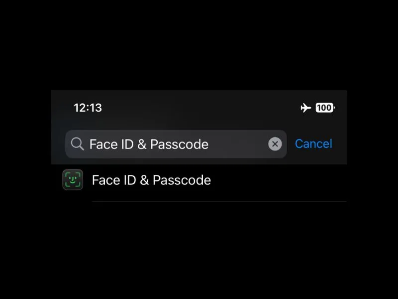 Face ID & Passcode option missing in Settings on iPhone