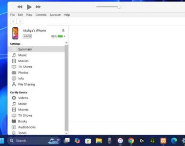 iPhone not showing up in iTunes Windows 11