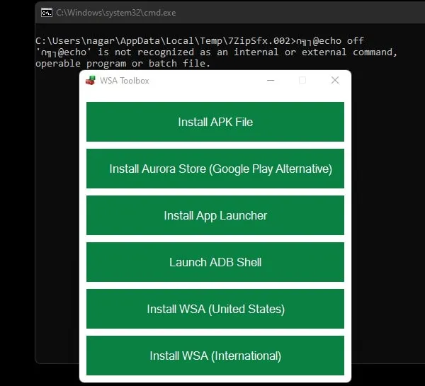 Install WSA International Version Windows 11