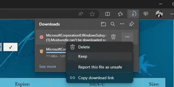 Keep WSA File