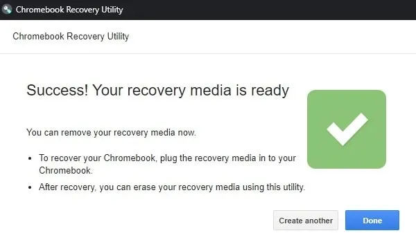 Sucessfully Created Chrome OS Flex USB Drive